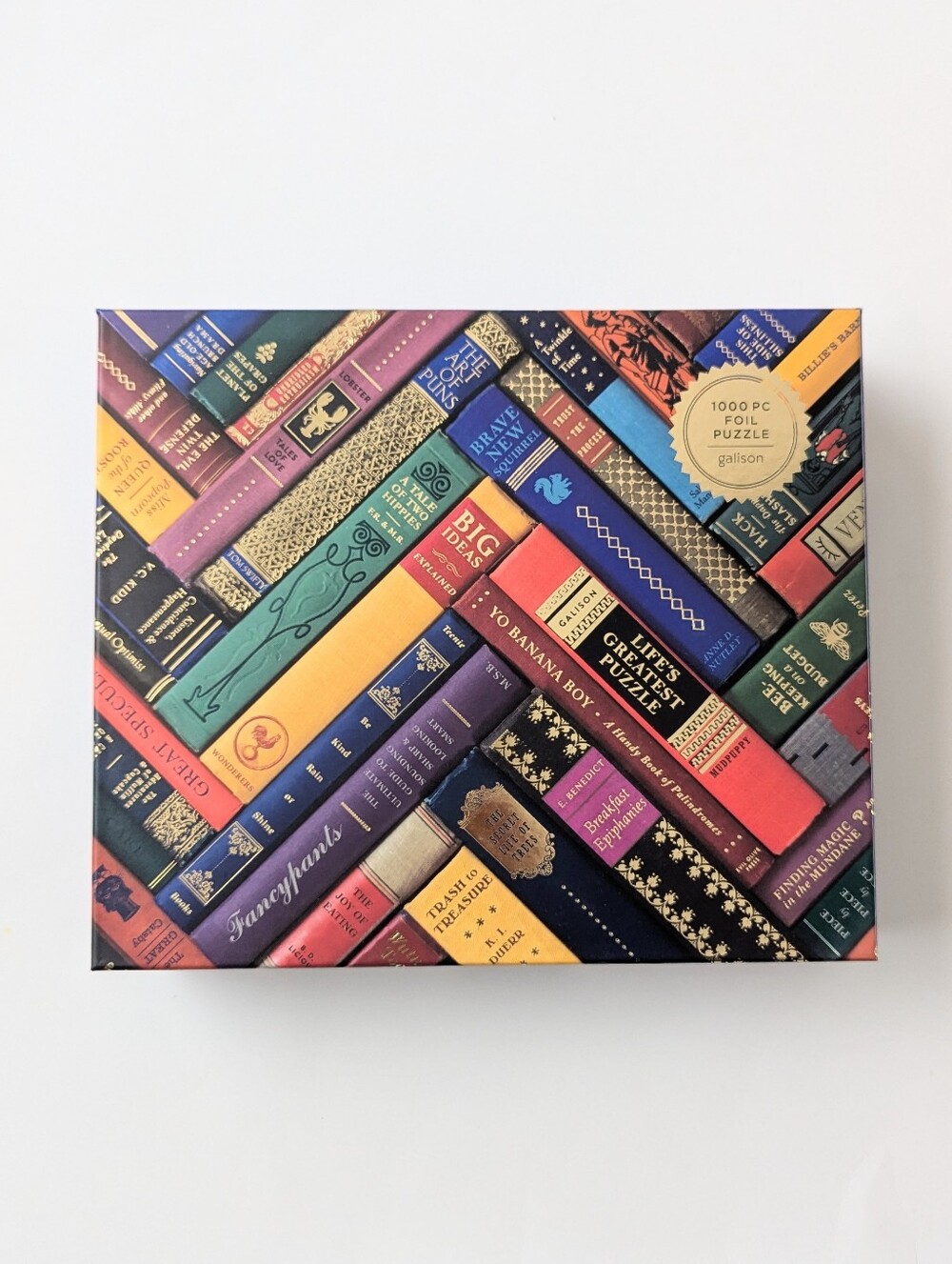 1000pcs Galison Phat Dog Vintage Library Foil Stamped Jigsaw Puzzle